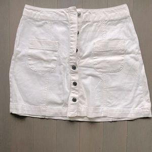 Short white skirt